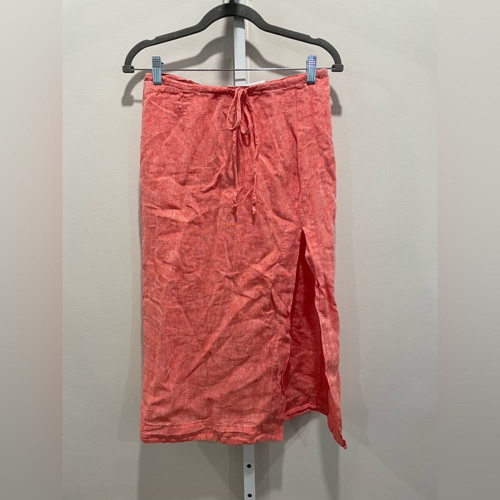 Matthew Bruch Drawstring Midi Skirt Size M - image 2